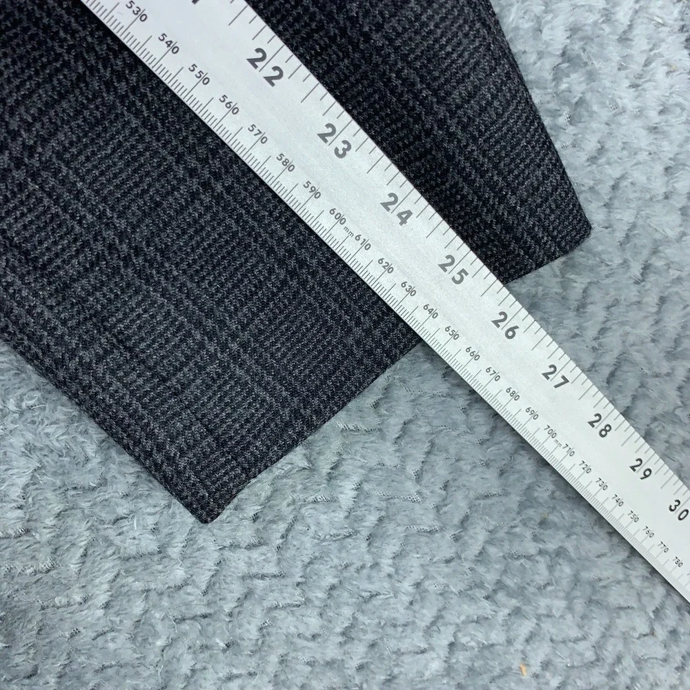 Jos A Bank 1905 Blazer Men's 42L Tailored Fit Gray Plaid Wool Sport Coat Jacket